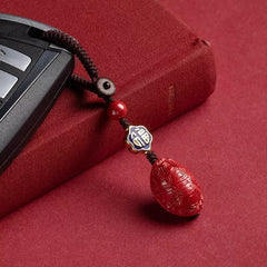 Raw Ore Emperor Sandstone Fujia World Mobile Phone Charm Keychain Pendant