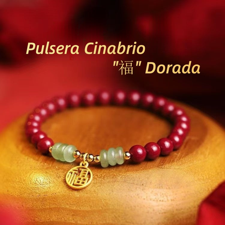 Pulsera de cinabrio marca Fu